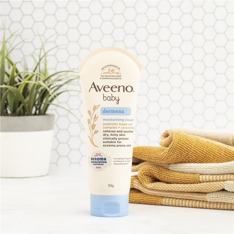 Load image into Gallery viewer, Aveeno Baby Dermexa Fragrance Free Moisturising Cream 206g
