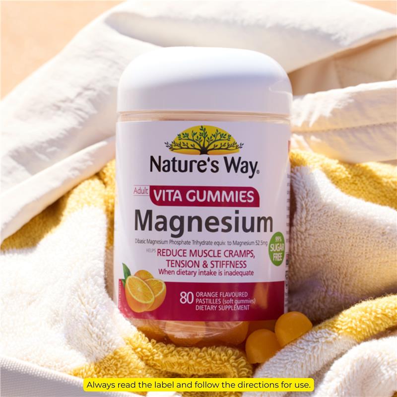 Load image into Gallery viewer, Nature's Way Adult Vita Gummies Magnesium 80 Gummies

