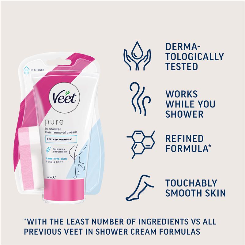 Load image into Gallery viewer, Veet In Shower Hair Removal Cream Sensitive 150ml
