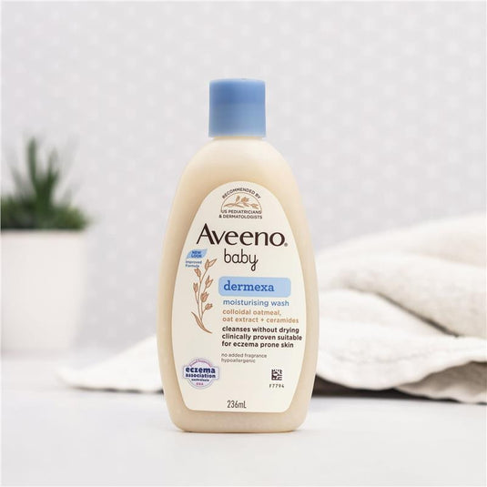 Aveeno Baby Dermexa Fragrance Free Moisturising Body Wash 236mL