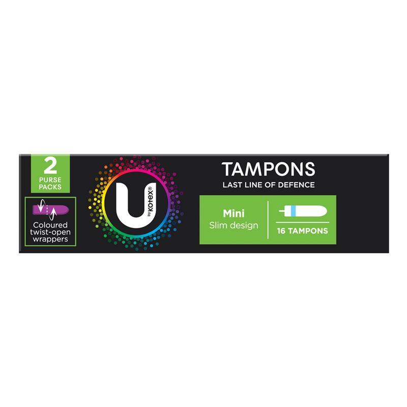 Load image into Gallery viewer, U by Kotex Slim Tampons Mini 16 Pack
