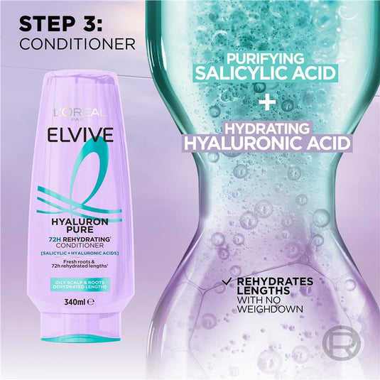 L'Oreal Elvive Hyaluron Pure Conditioner 340ml