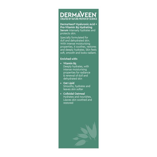 DermaVeen Face Hyaluronic Acid + Pro-Vitamin B5 Hydrating Serum 30ml