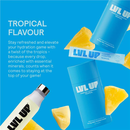 Lvl Up Everyday Hydration Sticks Tropical 10 Pack