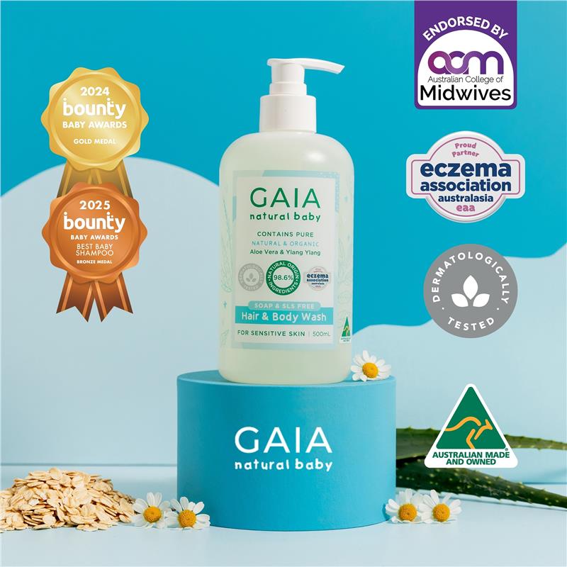 Load image into Gallery viewer, Gaia Natural Baby Hair &amp; Body Wash 500ml
