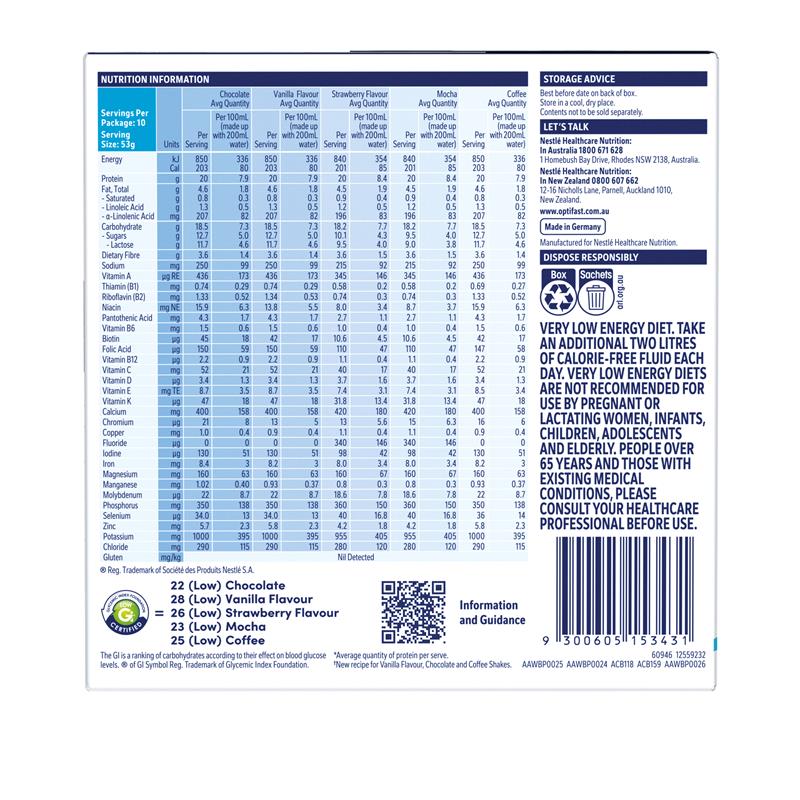 Load image into Gallery viewer, Optifast VLCD Shake Assorted Pack 10 x 53g
