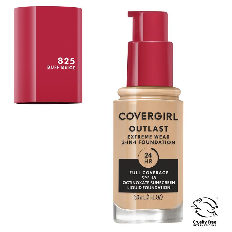 Load image into Gallery viewer, Covergirl Outlast Extreme Wear Foundation 825 Buff Beige 30ml
