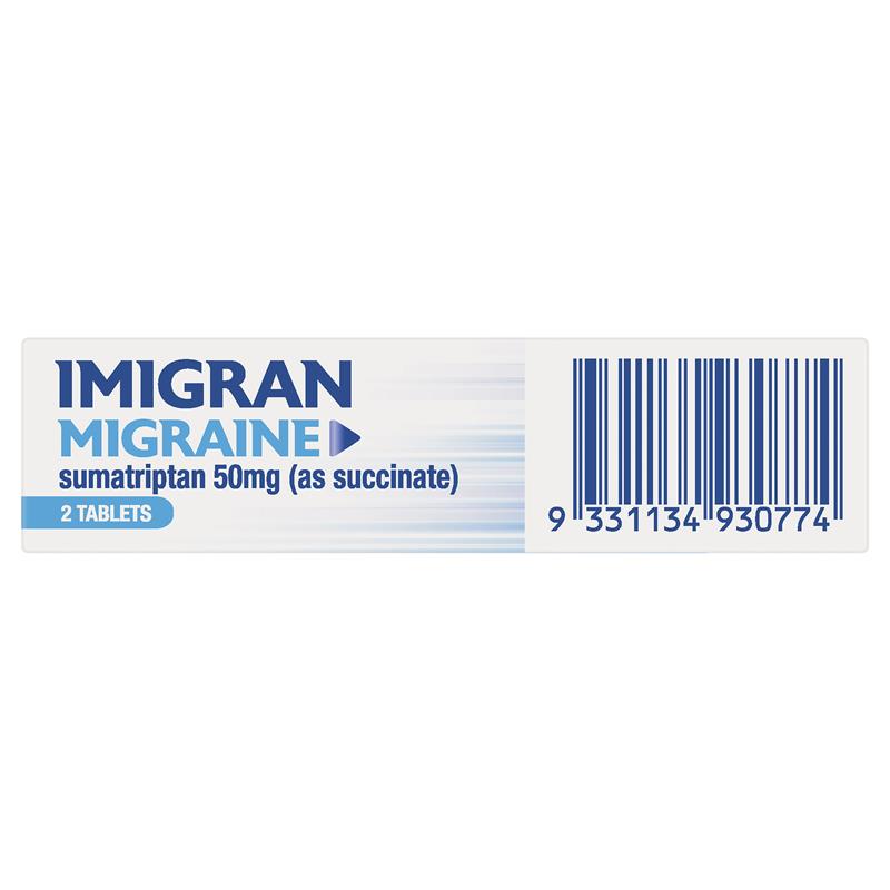 Load image into Gallery viewer, Imigran Migraine 50mg 2 Tablets - Sumatriptan (S3)
