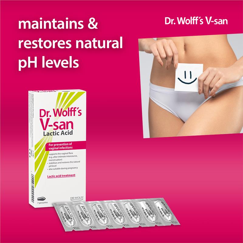 Load image into Gallery viewer, Dr Wolffs V-san Lactic Acid 7 Pessaries
