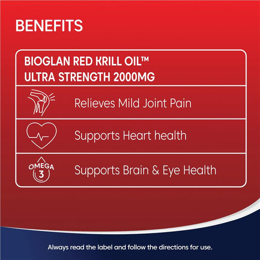 Bioglan Red Krill Oil 2000mg 30 Capsules