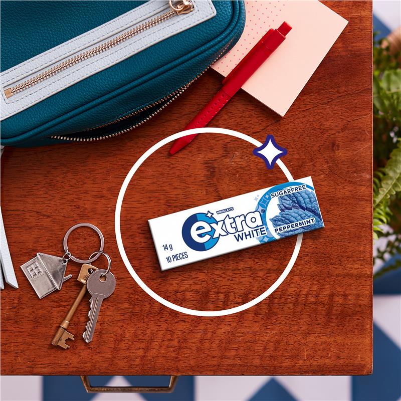 Load image into Gallery viewer, Extra White Peppermint Gum 10 piece
