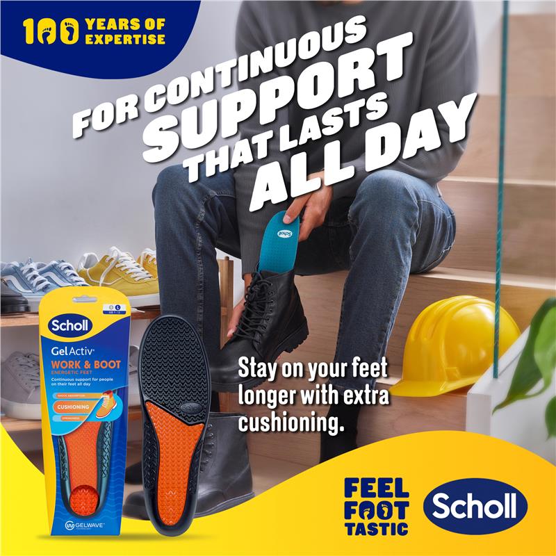 Load image into Gallery viewer, Scholl Gel Activ Insole Work &amp; Boot Large
