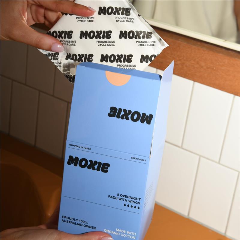 Load image into Gallery viewer, Moxie Organics Overnight Pads 8 Pack
