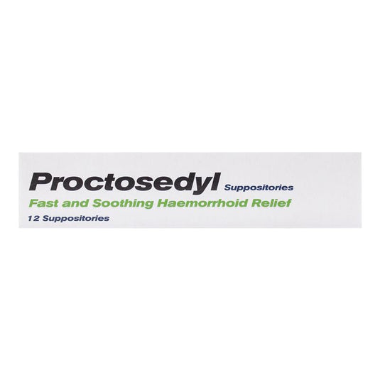 Proctosedyl Haemorrhoids Relief Suppositories 12 Pack