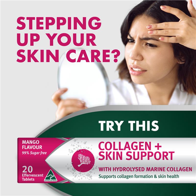 Load image into Gallery viewer, Nature's Own Collagen + Skin Support Effervescent 20 Tablets
