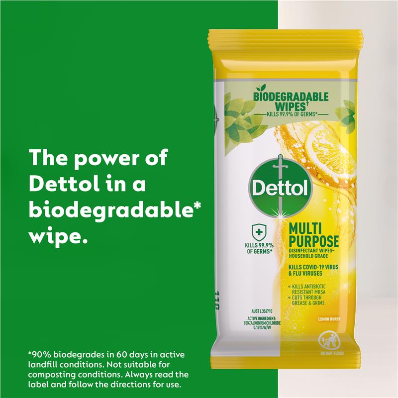 Load image into Gallery viewer, Dettol Multipurpose Wipes Lemon Burst 110 Pack
