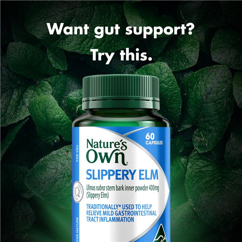 Load image into Gallery viewer, Nature's Own Slippery Elm 400mg 60 Capsules
