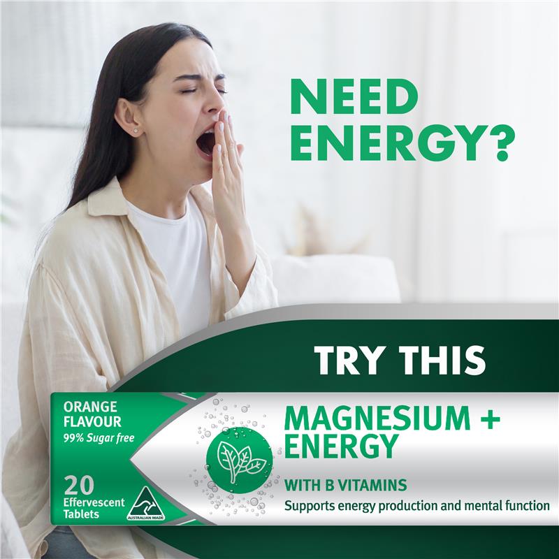 Load image into Gallery viewer, Nature's Own Magnesium + Energy Effervescent 20 Tablets
