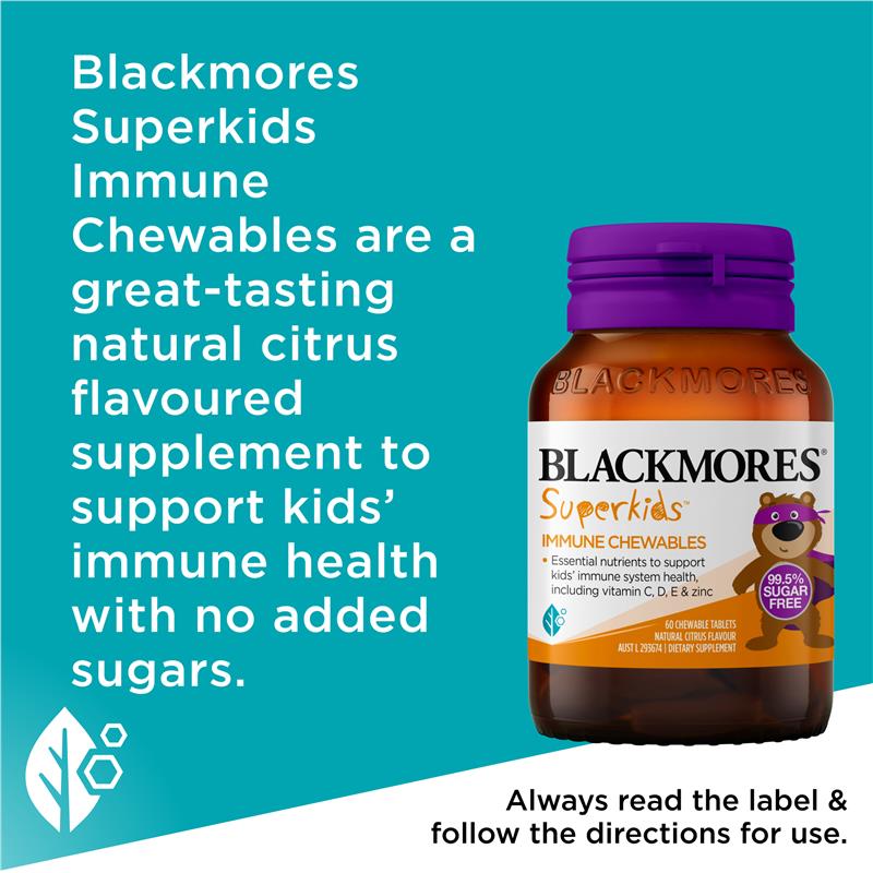 Load image into Gallery viewer, Blackmores Superkids Immune 60 Chewables
