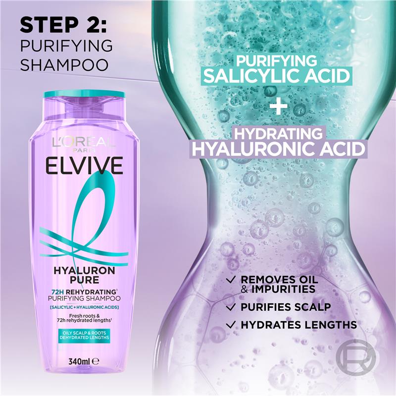 Load image into Gallery viewer, L'Oreal Elvive Hyaluron Pure Shampoo 340ml
