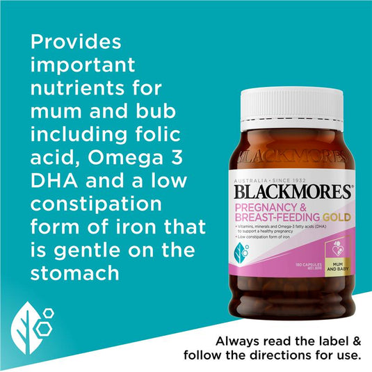 Blackmores Pregnancy and Breastfeeding Gold 180 Capsules