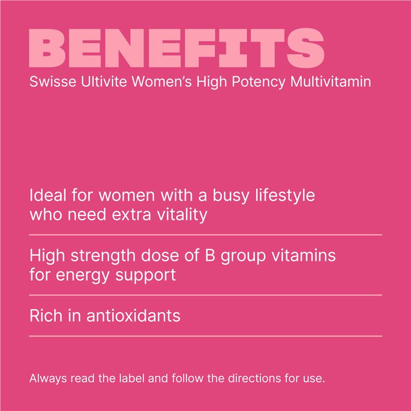 Load image into Gallery viewer, Swisse Women's Ultivite High Potency Multivitamin 40 Tablets
