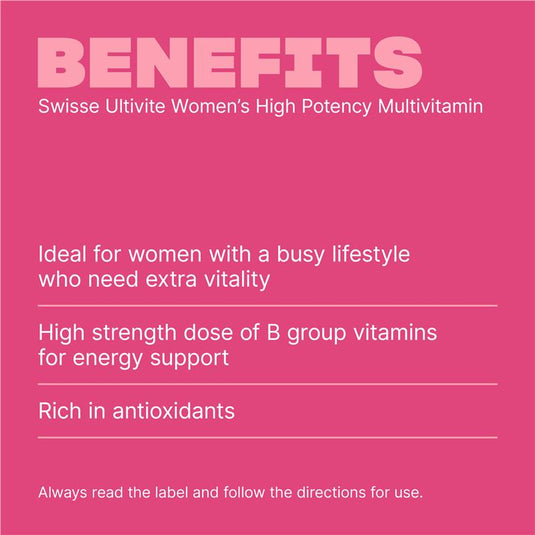 Swisse Women's Ultivite High Potency Multivitamin 40 Tablets