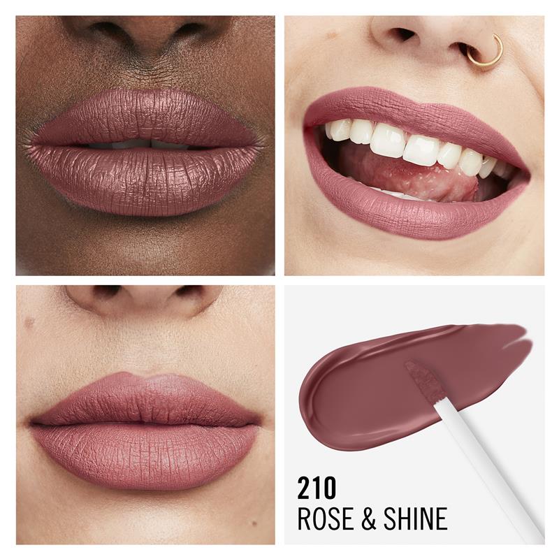 Load image into Gallery viewer, Rimmel London Mega Matte Liquid Lip 210 Rose &amp; Shine
