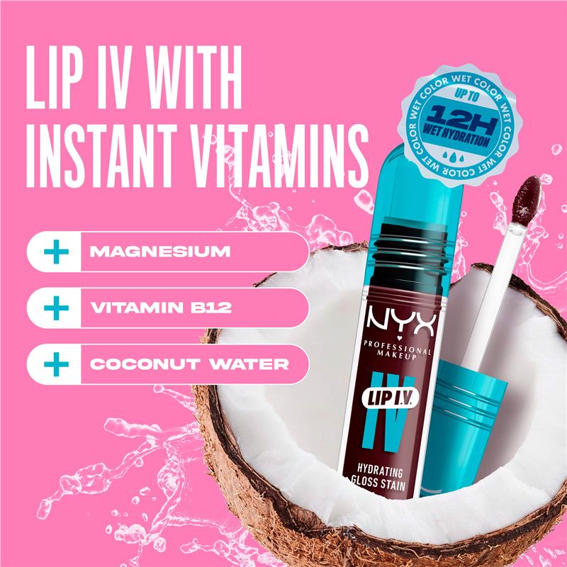Load image into Gallery viewer, NYX Lip IV Hydrating Gloss Stain Mauve N Moist
