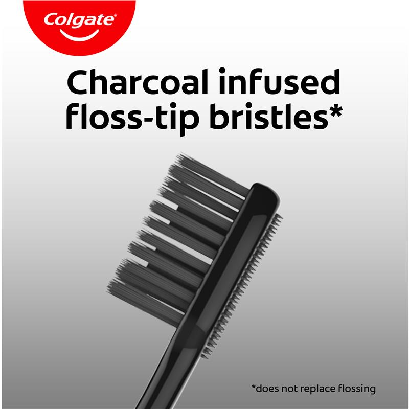 Load image into Gallery viewer, Colgate Toothbrush 360 Charcoal Infused Floss Tip 3 Pack
