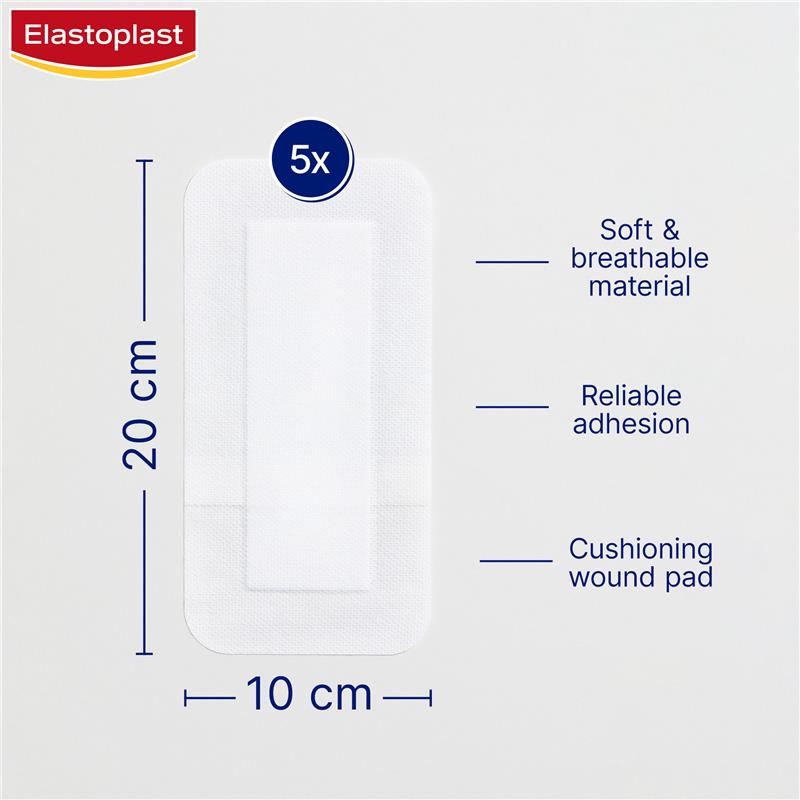 Load image into Gallery viewer, Elastoplast Sensitive Dressing 4XL 10x20cm 5 Dressings
