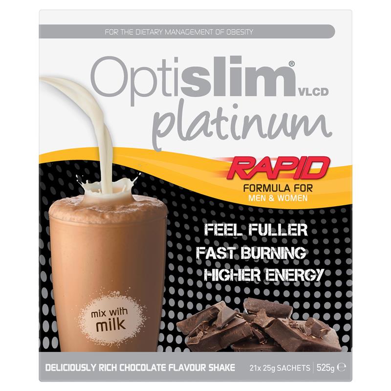 Load image into Gallery viewer, Optislim VLCD Platinum Chocolate Shake 21x25g Sachets
