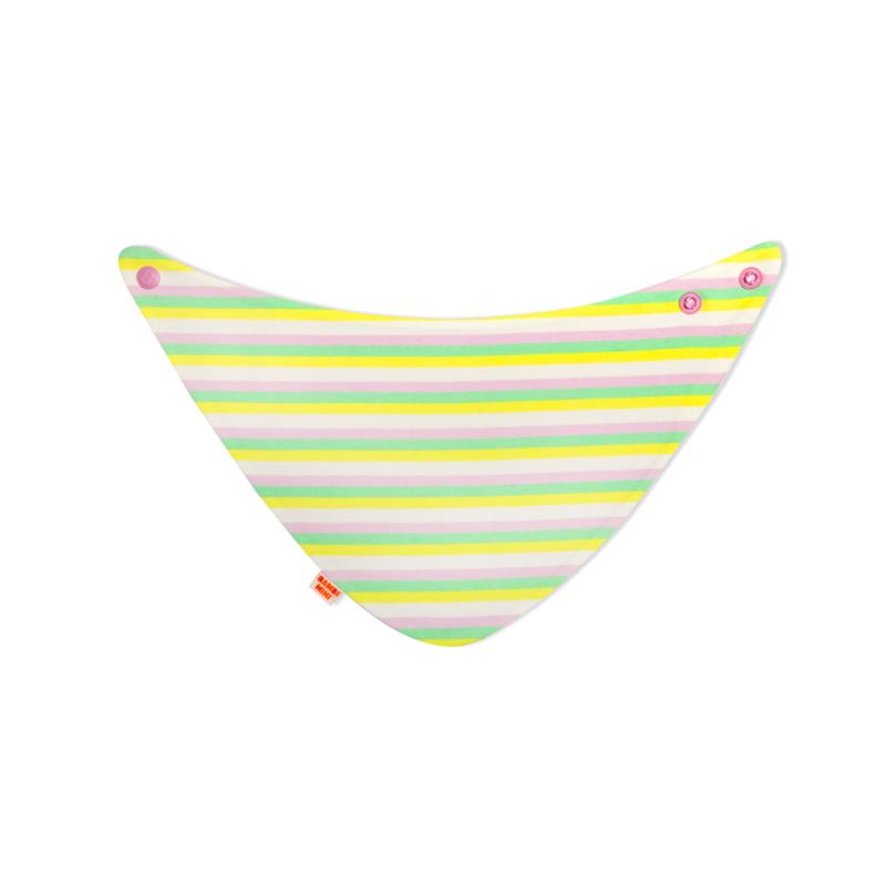 Load image into Gallery viewer, Bambi Mini Co. Dribblebib GirIs Neon Floral and Candy Stripe Reverse Bibs 2 Pack
