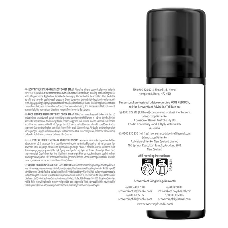 Load image into Gallery viewer, Schwarzkopf Root Retoucher Black Spray
