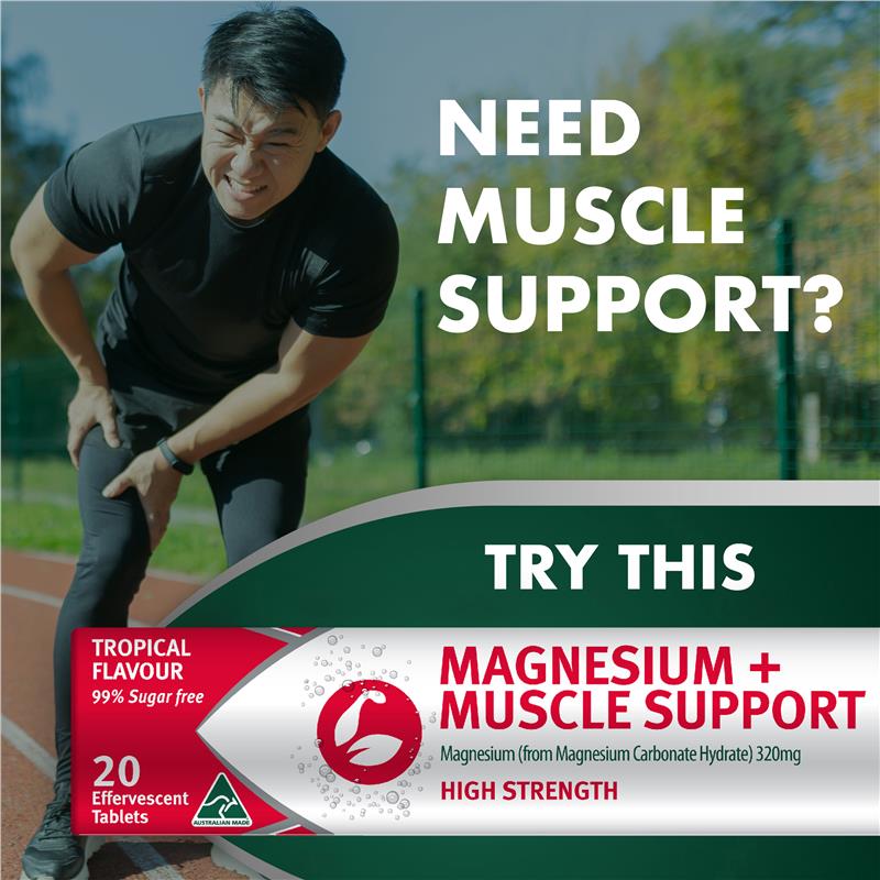 Load image into Gallery viewer, Nature's Own Magnesium + Muscle Support Effervescent 20 Tablets
