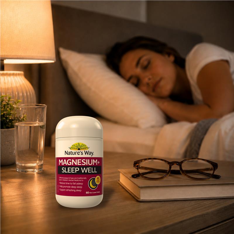 Load image into Gallery viewer, Nature's Way Magnesium + Sleep Well 60 Tablets
