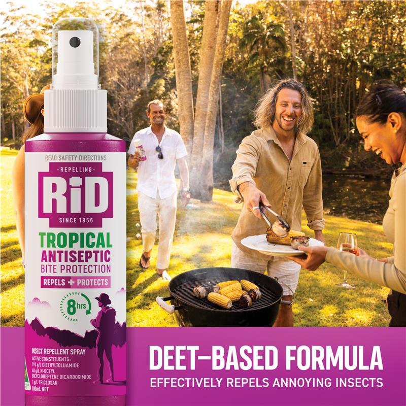 Load image into Gallery viewer, Rid Tropical Strength Antiseptic Insect Repellent Pump Spray 100ml
