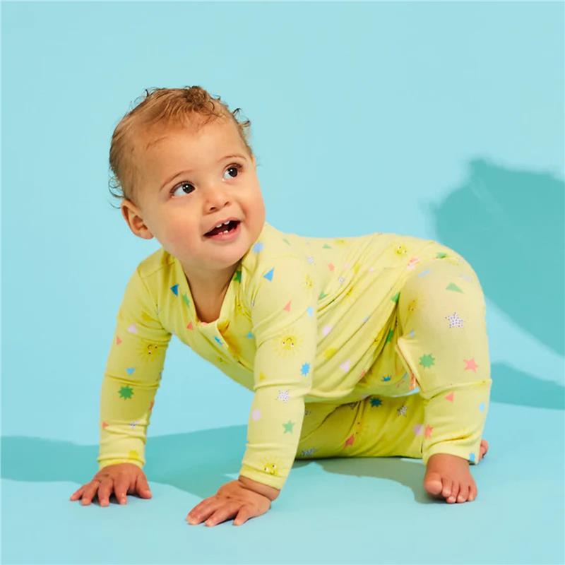 Load image into Gallery viewer, Bambi Mini Co. Wrigglesuit 6-12 Months (with Grippy Feet) Elfin Yellow
