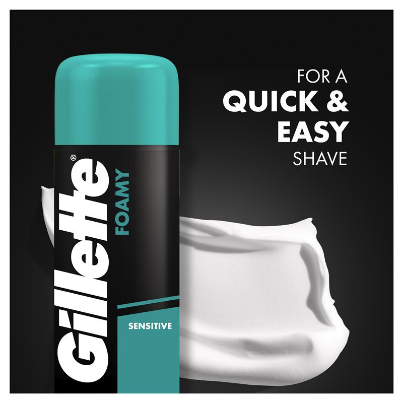 Load image into Gallery viewer, Gillette Shave Foam Sensitive Value Pack 333g
