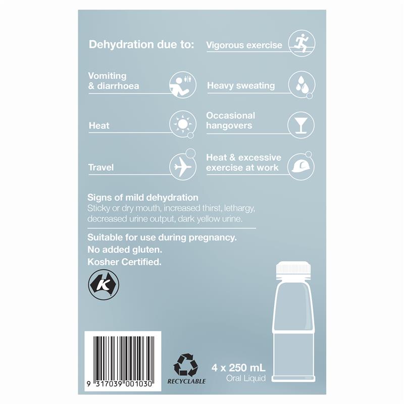 Load image into Gallery viewer, Hydralyte Liquid Colour Free Lemonade Flavoured (4x250ml) Solution
