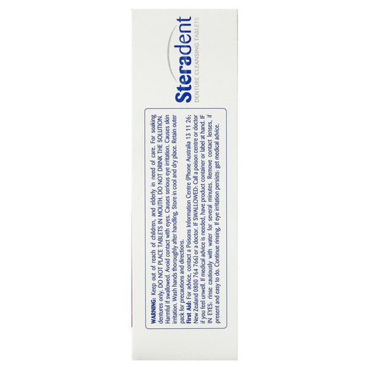Steradent Extra Strength Denture Care Cleansing Tablets Whitening 48 pack