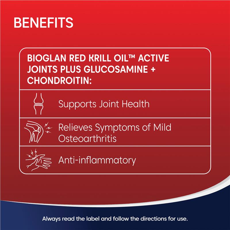 Load image into Gallery viewer, Bioglan Red Krill Oil Active Joints Plus 90 Capsules
