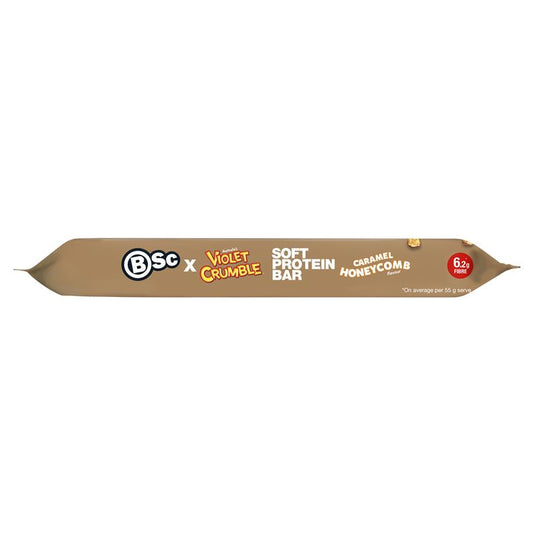 BSc x Violet Crumble Soft Protein Bar Caramel Honeycomb 55g