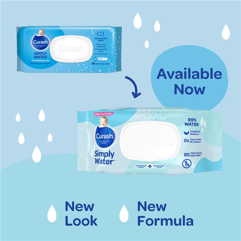 Load image into Gallery viewer, Curash Simply Water Wipes 80 Pack
