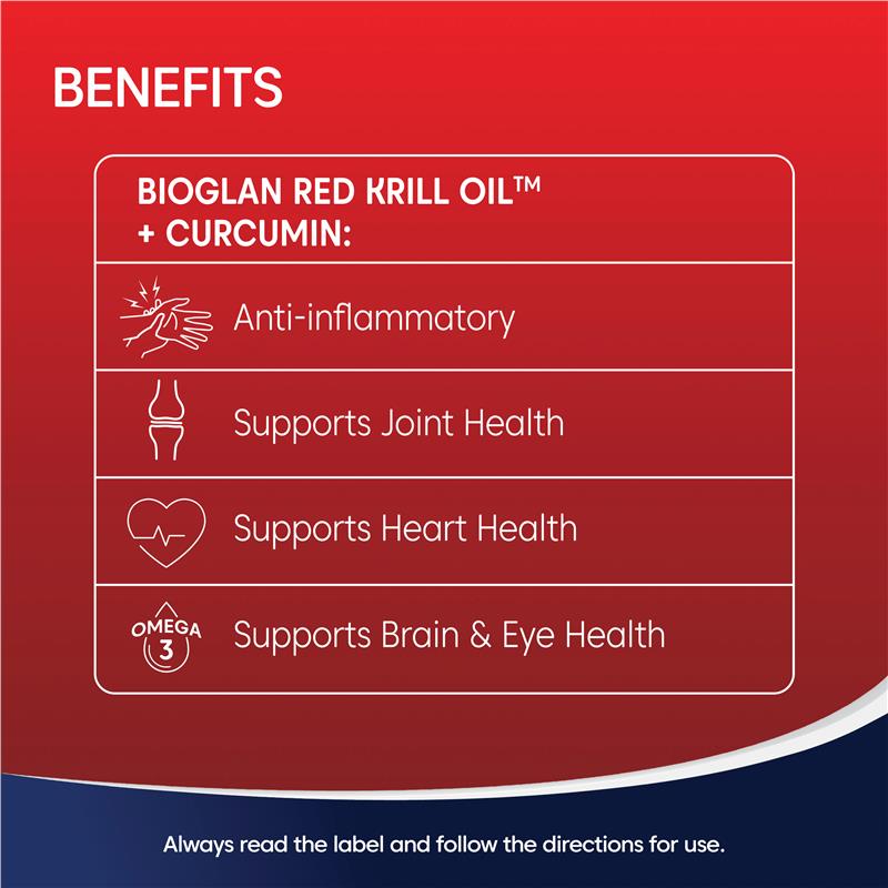 Load image into Gallery viewer, Bioglan Red Krill Plus Curcumin 60 Capsules
