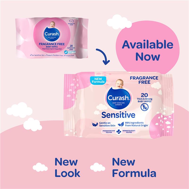 Load image into Gallery viewer, Curash Baby Sensitive Travel Wipes 20 Pack
