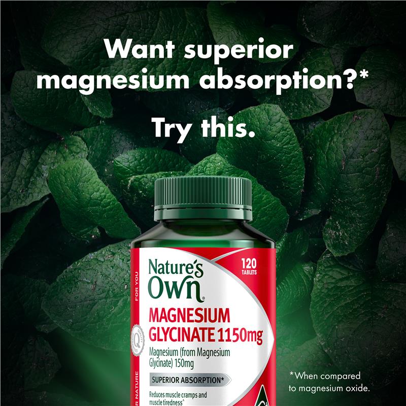 Load image into Gallery viewer, Nature's Own Magnesium Glycinate 120 Tablets
