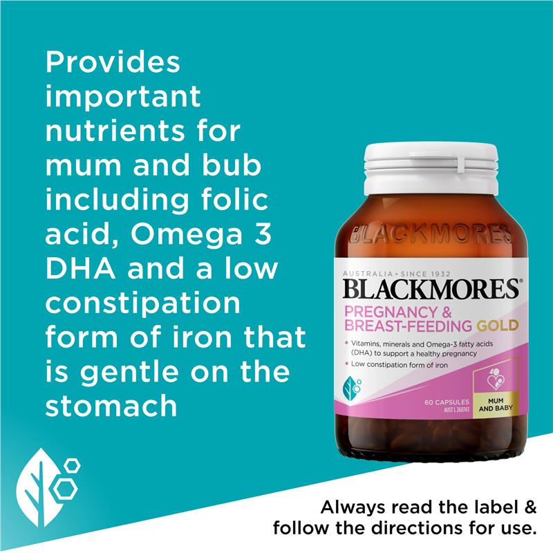 Load image into Gallery viewer, Blackmores Pregnancy and Breastfeeding Gold 60 Capsules
