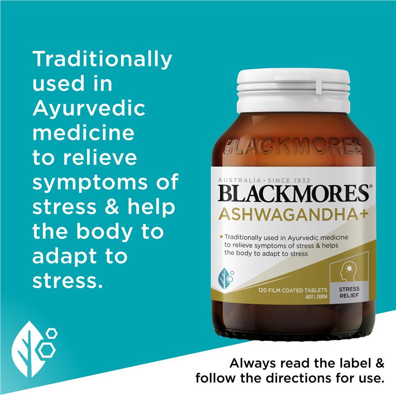 Load image into Gallery viewer, Blackmores Ashwagandha + 60 Tablets
