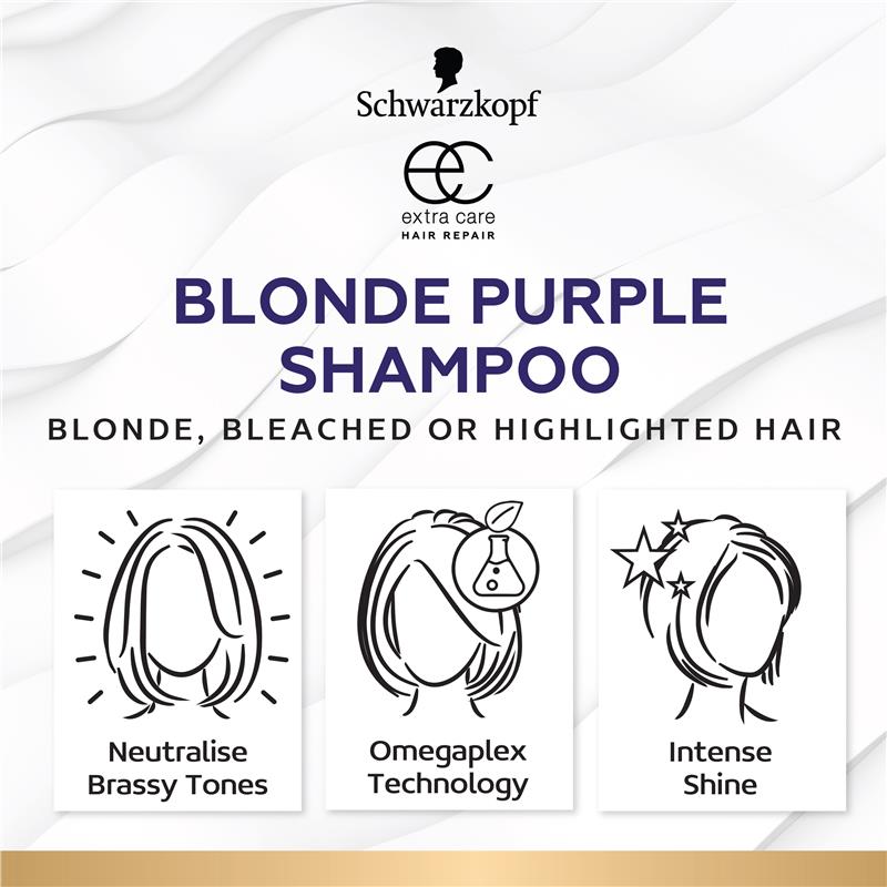 Load image into Gallery viewer, Schwarzkopf Extra Care Blonde Anti-Yellow Toning Purple Shampoo 250ml

